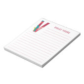 Abstracte Floral Alphabet Lined Notitieblok (Linkerzijde)