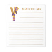 Abstracte Floral Alphabet Lined Notitieblok (Voorkant)