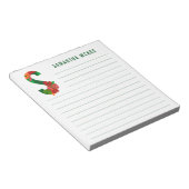 Abstracte Floral Alphabet Lined Notitieblok (Schuin)