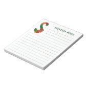 Abstracte Floral Alphabet Lined Notitieblok (Linkerzijde)