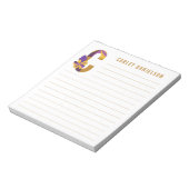 Abstracte Floral Alphabet Lined Notitieblok (Linkerzijde)