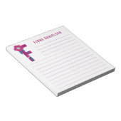 Abstracte Floral Alphabet Lined Notitieblok (Schuin)