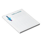 Abstracte Floral Alphabet Lined Notitieblok (Schuin)