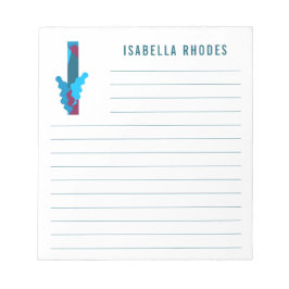 Abstracte Floral Alphabet Lined Notitieblok