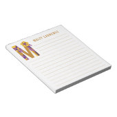 Abstracte Floral Alphabet Lined Notitieblok (Schuin)