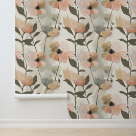 Abstracte Floral Art Behang