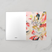 Abstracte Floral Art Best Nana Ever Moederdag Folie Wenskaart (Buiten Laag)