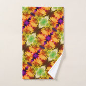 Abstracte Floral Art in het Yellow Daffodil Center Bad Handdoek (Handdoek)