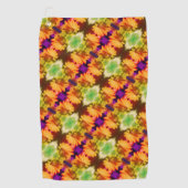 Abstracte Floral Art in het Yellow Daffodil Center Golfhanddoek (Voorkant)