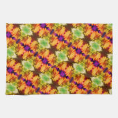 Abstracte Floral Art in het Yellow Daffodil Center Theedoek (Horizontaal)