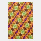 Abstracte Floral Art in het Yellow Daffodil Center Theedoek (Verticaal)