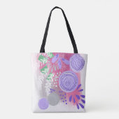 Abstracte Floral Art Kruidenier Shopping Canvas ta Tote Bag (Achterkant)