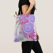 Abstracte Floral Art Kruidenier Shopping Canvas ta Tote Bag (Dichtbij)