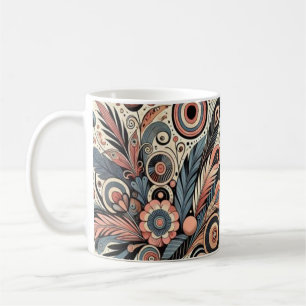 Abstracte Floral Art Mok – Kleurrijk ontwerp van N