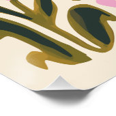 Abstracte Floral Art Perfect Poster (Hoek)