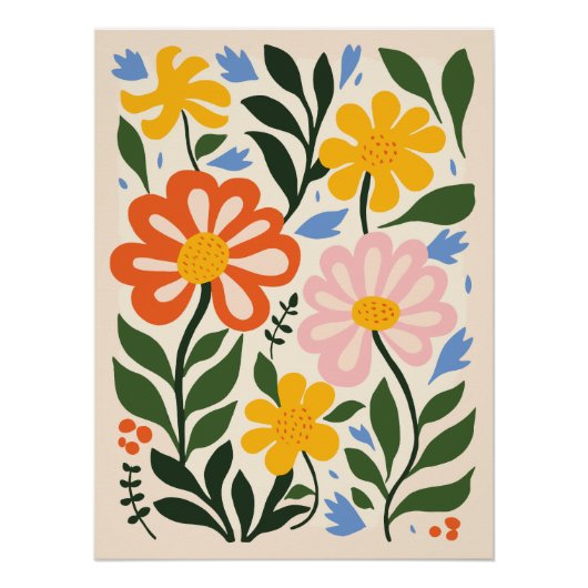 Abstracte Floral Art Perfect Poster (Voorkant)
