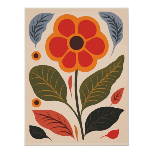 Abstracte Floral Art Perfect Poster (Voorkant)