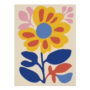 Abstracte Floral Art Perfect Poster