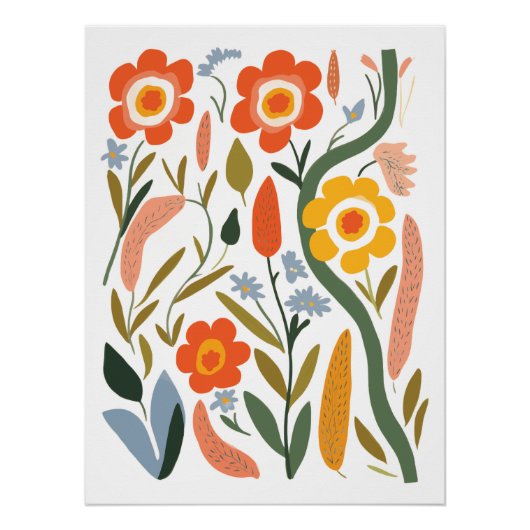 Abstracte Floral Art Perfect Poster (Voorkant)