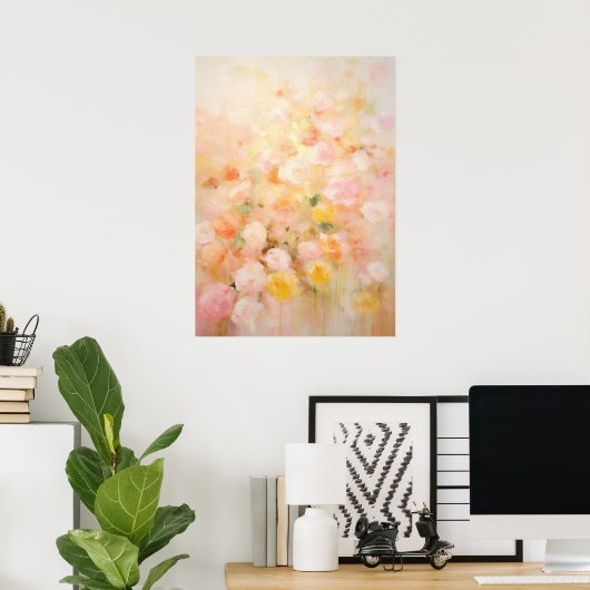 Abstracte Floral Art Poster (Thuiskantoor)
