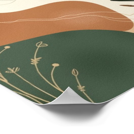 Abstracte Floral Art Print (Hoek)