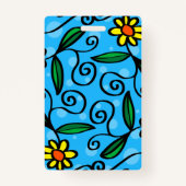 Abstracte Floral Badge (Achterkant)