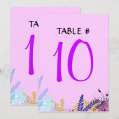 ABSTRACTE FLORAL Bat Mitzvah Table Kaart (Voorkant / Achterkant)