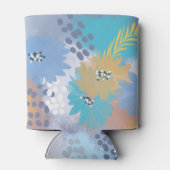 Abstracte Floral Beach Bruiloft kust Blikjeskoeler (Achterkant)