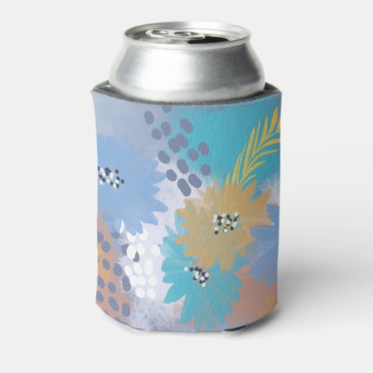 Abstracte Floral Beach Bruiloft kust Blikjeskoeler (Blikje Achterkant)