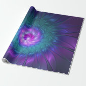 Abstracte Floral Beauty Colorful Fractal Art Flowe Cadeaupapier (Uitgerold)