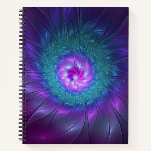 Abstracte Floral Beauty Colorful Fractal Art Flowe Notitieboek (Voorkant)