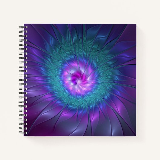 Abstracte Floral Beauty Colorful Fractal Art Flowe Notitieboek (Voorkant)