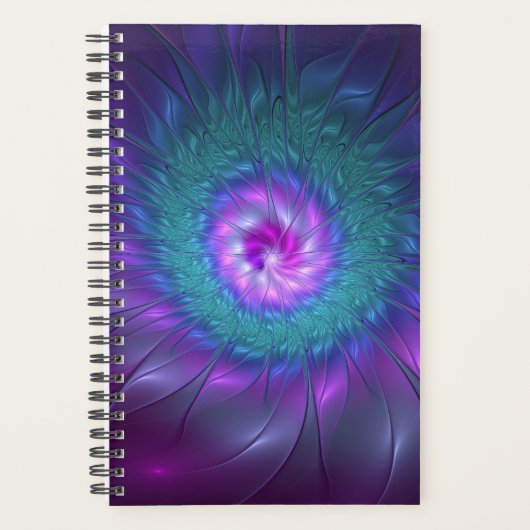 Abstracte Floral Beauty Colorful Fractal Art Flowe Planner (Voorkant)