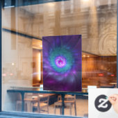 Abstracte Floral Beauty Colorful Fractal Art Flowe Raamsticker (Cafe Raam)