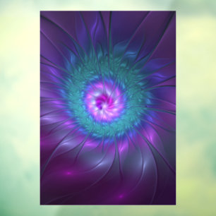 Abstracte Floral Beauty Colorful Fractal Art Flowe Raamsticker