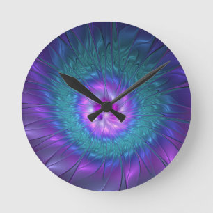 Abstracte Floral Beauty Colorful Fractal Art Flowe Ronde Klok