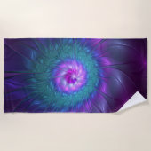 Abstracte Floral Beauty Colorful Fractal Art Flowe Strandlaken (Voorkant)