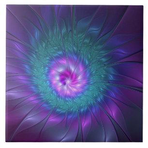 Abstracte Floral Beauty Colorful Fractal Art Flowe Tegeltje