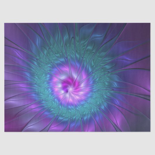Abstracte Floral Beauty Colorful Fractal Art Flowe Tissuepapier (Voorkant)