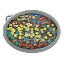 Abstracte Floral Belt Buckle (Dreaming)