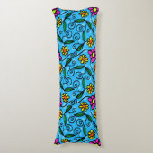 Abstracte Floral Body Pillow Lichaamskussen (Voorkant Verticaal)