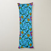 Abstracte Floral Body Pillow Lichaamskussen (Achterkant (Verticaal))