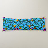 Abstracte Floral Body Pillow Lichaamskussen (Voorkant)