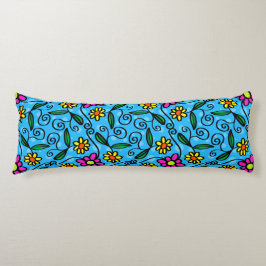 Abstracte Floral Body Pillow Lichaamskussen