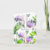 Abstracte Floral Botanical bedankkaart (Voorkant)