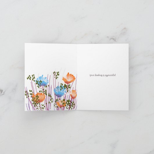 Abstracte Floral Botanical bedankkaart (Binnen)