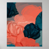 abstracte Floral "Breathe" Poster (Voorkant)