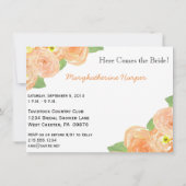 Abstracte Floral Bridal Shower Kaart (Achterkant)