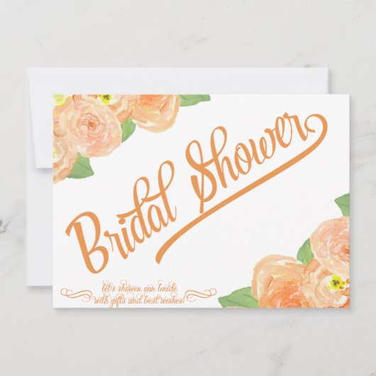 Abstracte Floral Bridal Shower Kaart (Voorkant)
