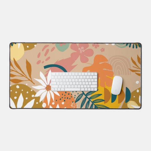 Abstracte Floral Bureaumat (Keyboard & Muis)